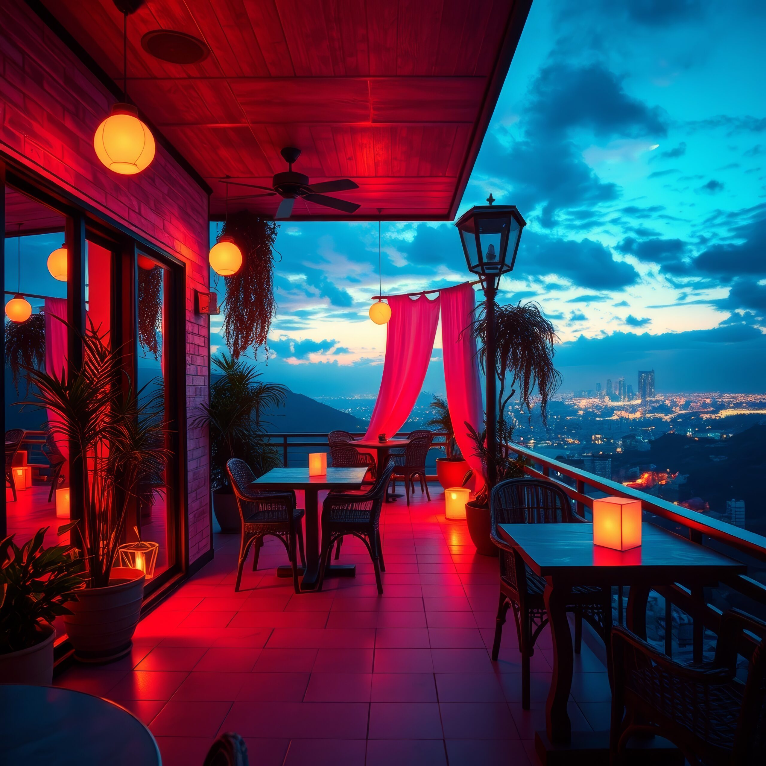 Private Terrace Glow by Snowie Storm