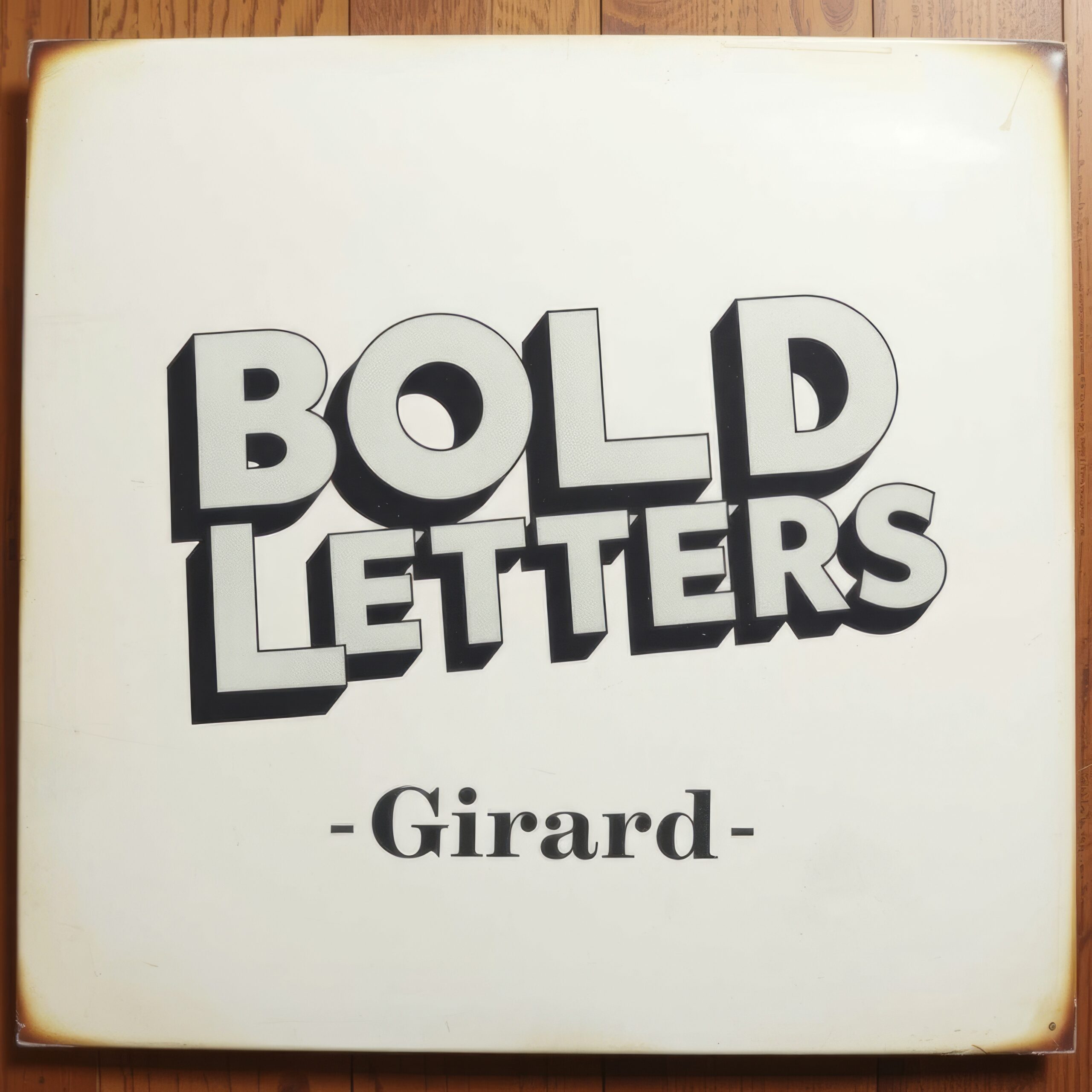 Bold Letters by Girard